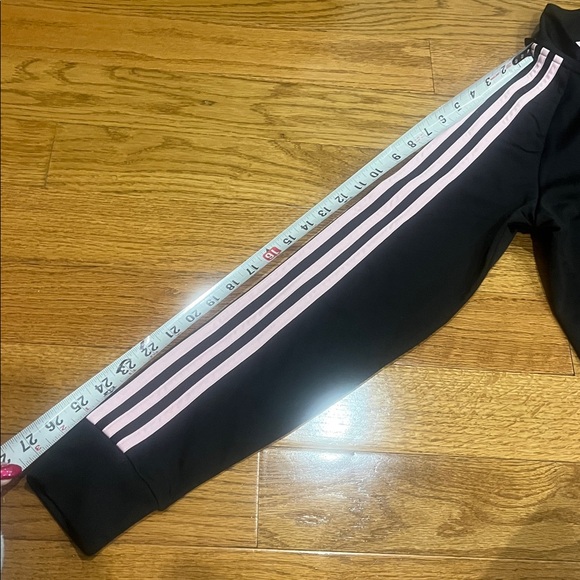 Adidas Black Track Jacket with Pink Stripes - Picture 10 of 12